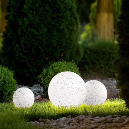 Vonkajšie dekoračné svietidlo GARDEN BALL 1xE27/40W/230V IP65 pr. 25 cm