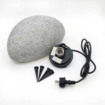 Vonkajšie dekoračné svietidlo LUMISTONE 1xE27/15W/230V IP65 priemer 31,8 cm