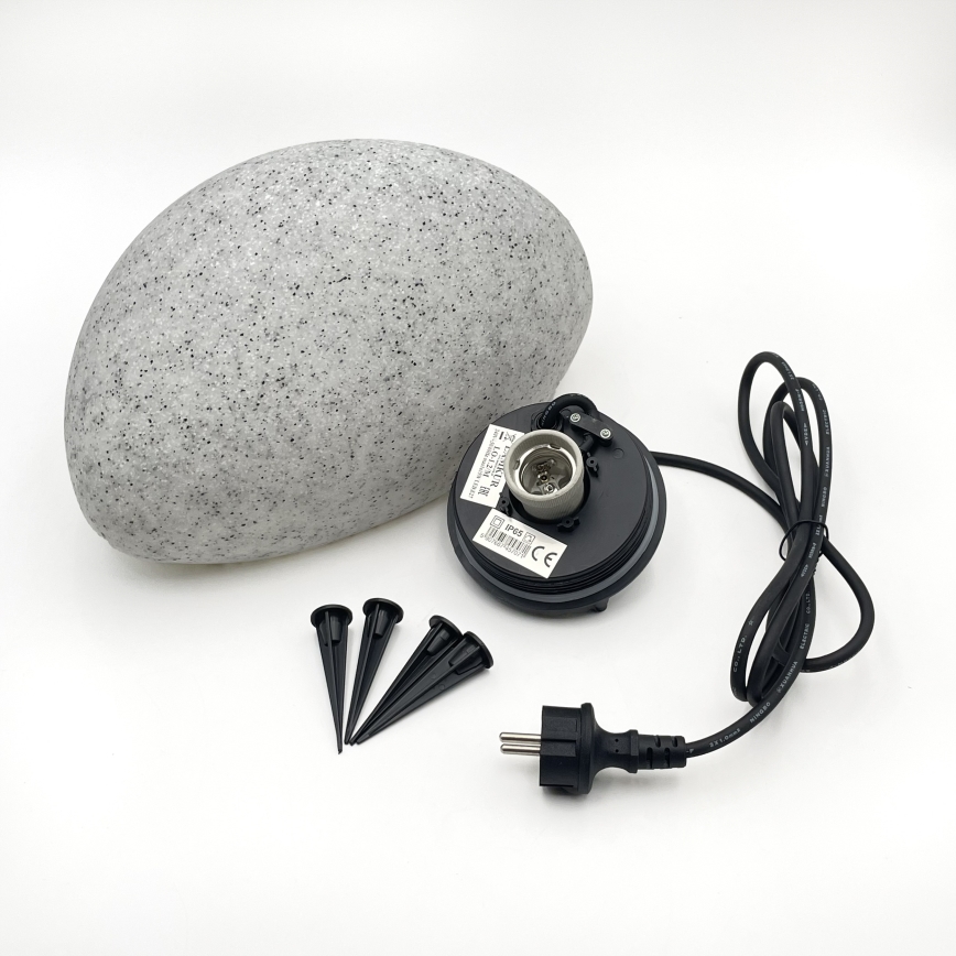 Vonkajšie dekoračné svietidlo LUMISTONE 1xE27/15W/230V IP65 priemer 31,8 cm