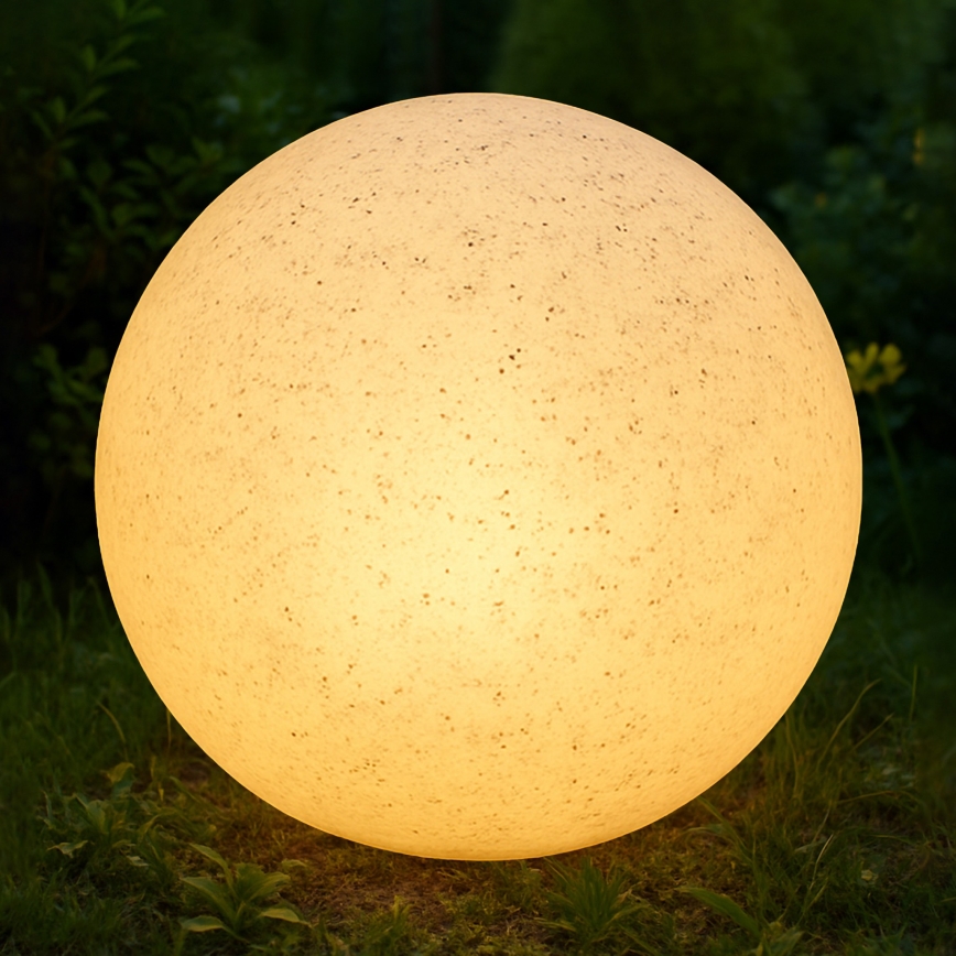 Vonkajšie dekoračné svietidlo LUMISTONE 1xE27/15W/230V IP65 priemer 38 cm