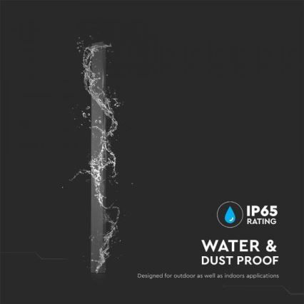 Vonkajšie LED nástenné svietidlo LED/23W/230V 4000K IP65 141 cm čierne