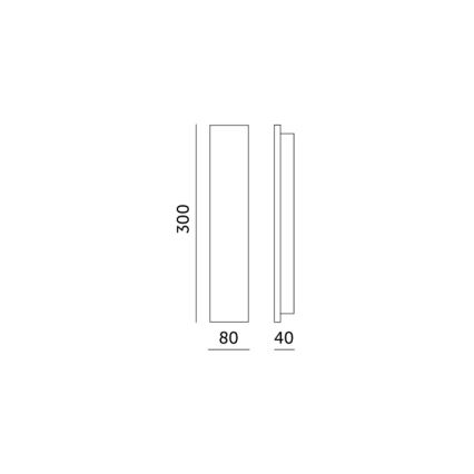 Vonkajšie LED nástenné svietidlo MIRANA S LED/8W/230V 4000K IP44 30 cm čierna