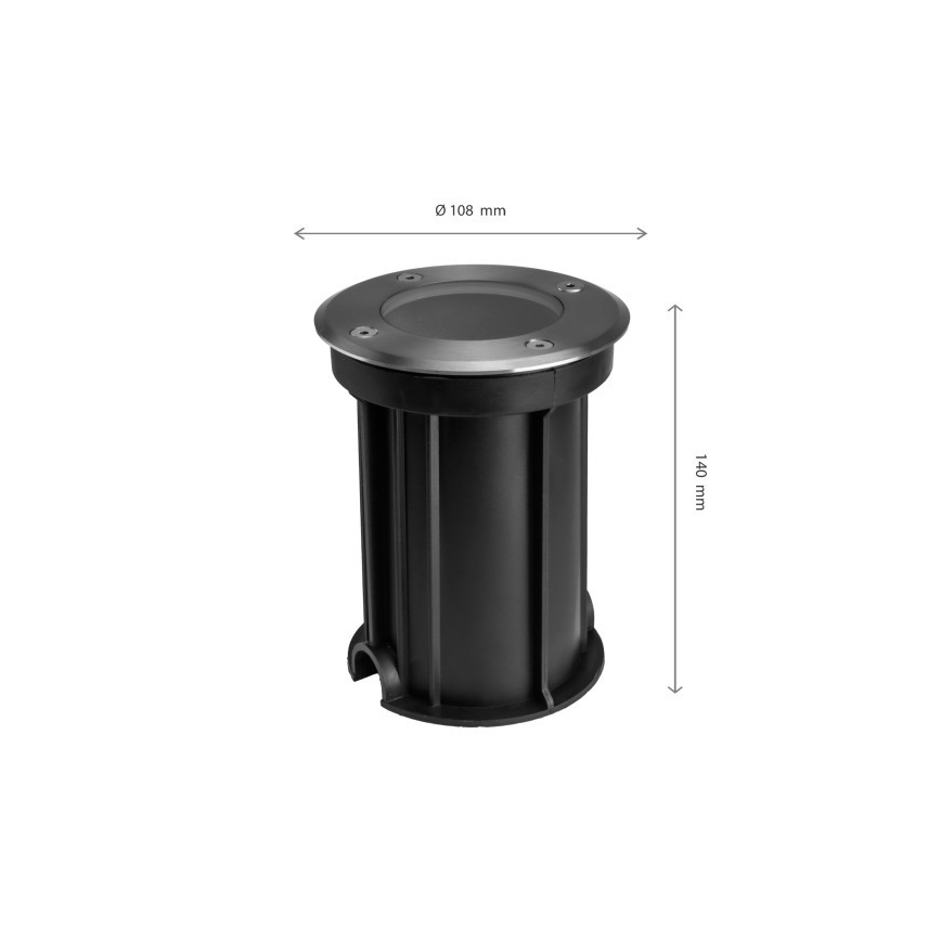 Vonkajšie nájazdové svietidlo LUKKA CONNECT 1xGU10/4W/230V IP67 matný chróm guľatý