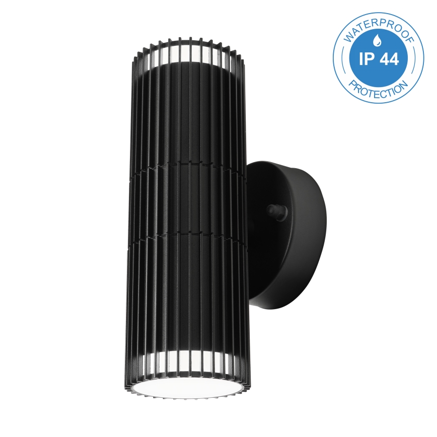 Vonkajšie nástenné bodové svietidlo LANTHEA 2xGU10/11W/230V IP44 čierne