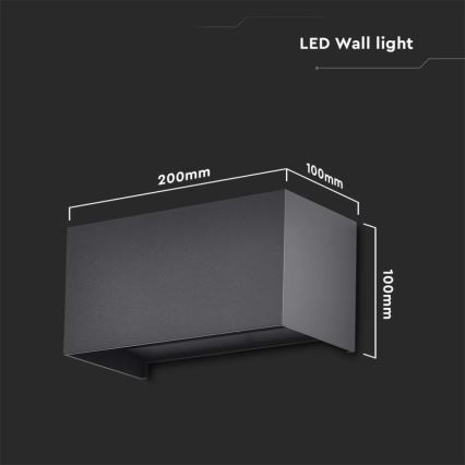 Vonkajšie nástenné LED svietidlo 24W/230V 3000K IP65 čierne