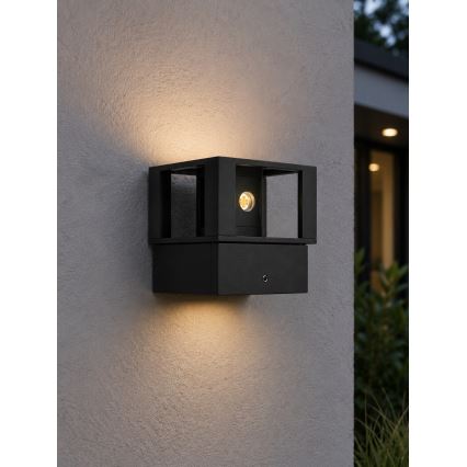Vonkajšie nástenné LED svietidlo LED/12W/230V IP54 čierne
