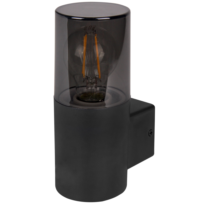 Vonkajšie nástenné svietidlo 1xE27/40W/230V IP44 čierne/dymové