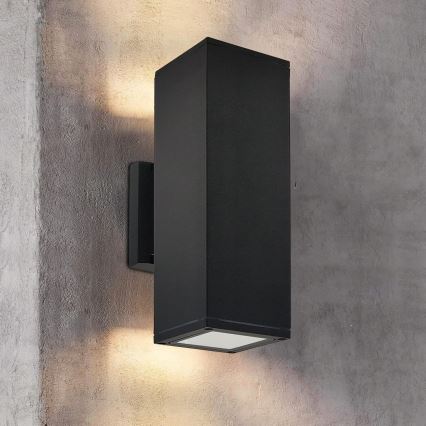 Vonkajšie nástenné svietidlo 2xGU10/35W/230V IP54 čierne