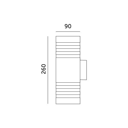 Vonkajšie nástenné svietidlo 2xGU10/35W/230V IP54 guľatý čierna