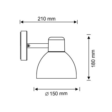 Vonkajšie nástenné svietidlo ARNE 1xE27/10W/230V IP44