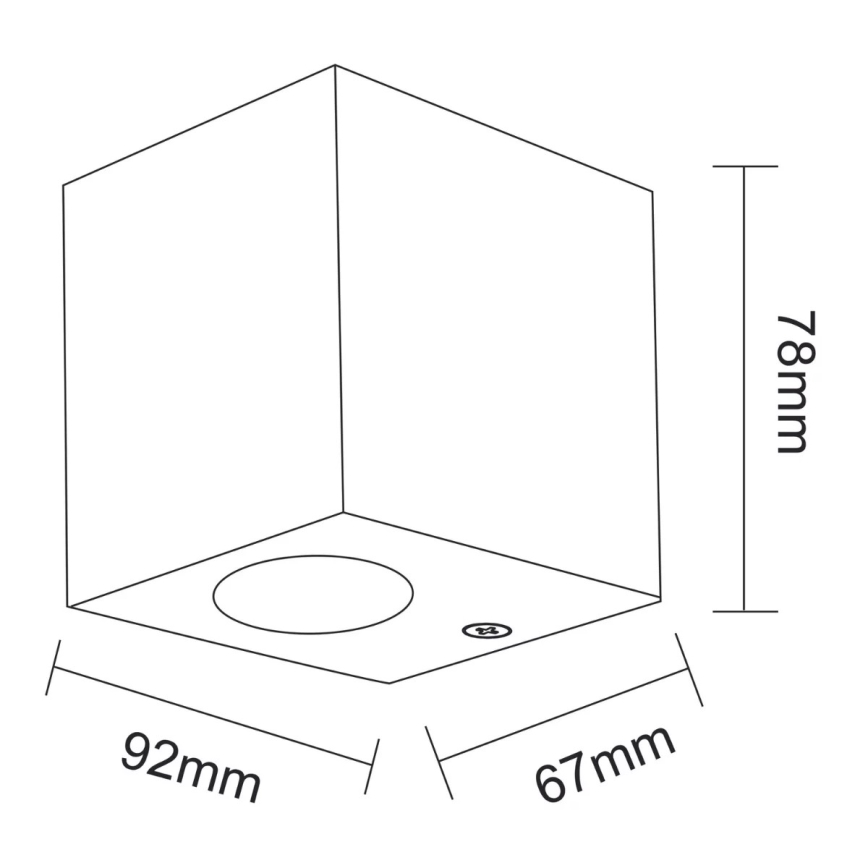 Vonkajšie nástenné svietidlo BOSTON 1xGU10/35W/230V IP44