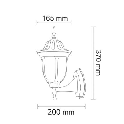 Vonkajšie nástenné svietidlo FLORENCJA 1xE27/20W/230V IP43