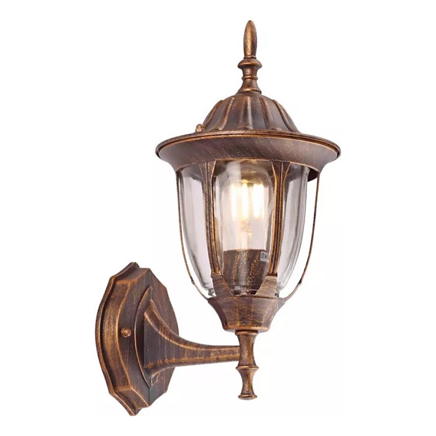 Vonkajšie nástenné svietidlo MANOEL 1xE27/15W/230V IP44 bronz patina