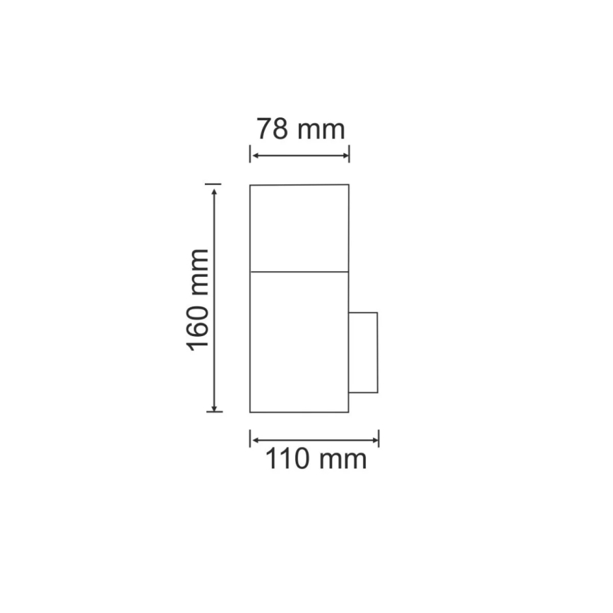 Vonkajšie nástenné svietidlo NEW YORK 1xE27/12W/230V IP44 antracit