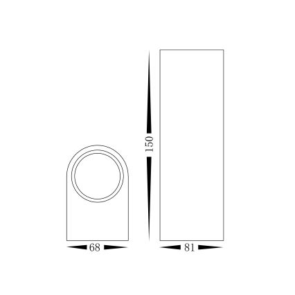 Vonkajšie nástenné svietidlo OVALIS 2xGU10/35W/230V IP44 čierna