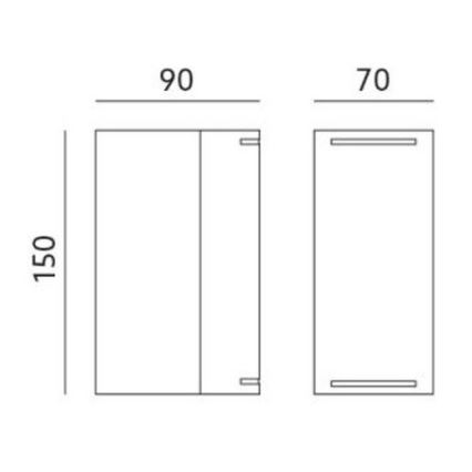 Vonkajšie nástenné svietidlo QUAZAR9 2xGU10/11W/230V IP44 šedá