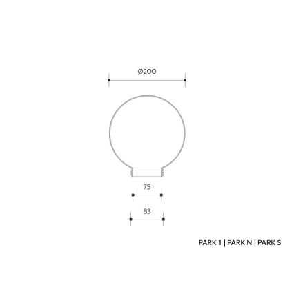 Vonkajšie nástenné svietidlo s čidlom PARK 1xE27/60W/230V