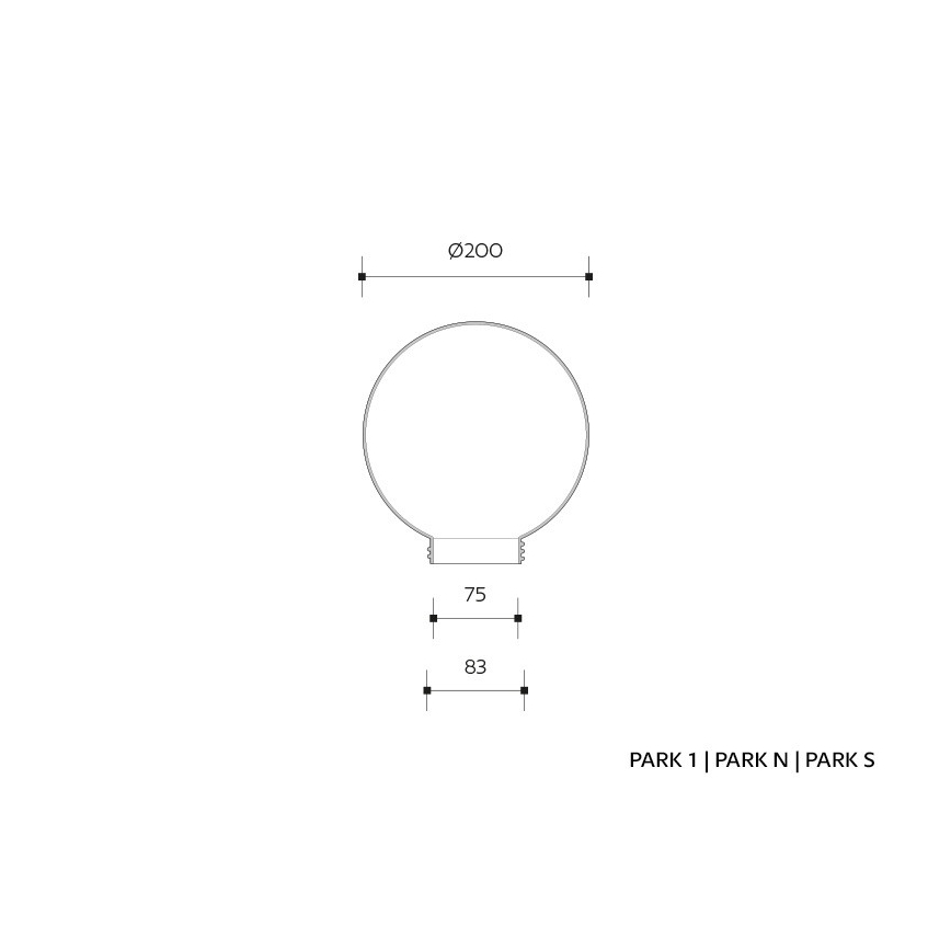 Vonkajšie nástenné svietidlo s čidlom PARK 1xE27/60W/230V