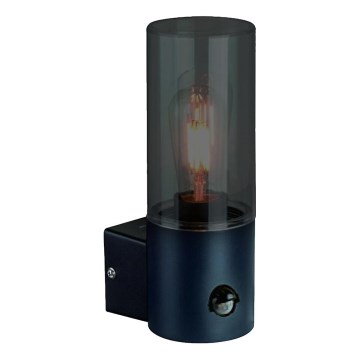 Vonkajšie nástenné svietidlo s pohybovým senzorom HARLEM 1xE27/60W/230V IP44 čierne