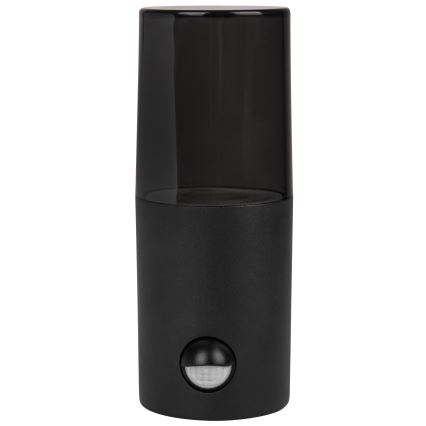 Vonkajšie nástenné svietidlo s pohybovým a súmrakovým senzorom 1xE27/40W/230V IP44 čierne/dymové
