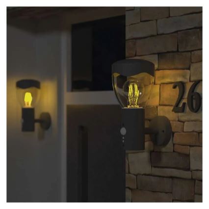 Vonkajšie nástenné svietidlo so senzorom ARTEO 1xE27/15W/230V IP44