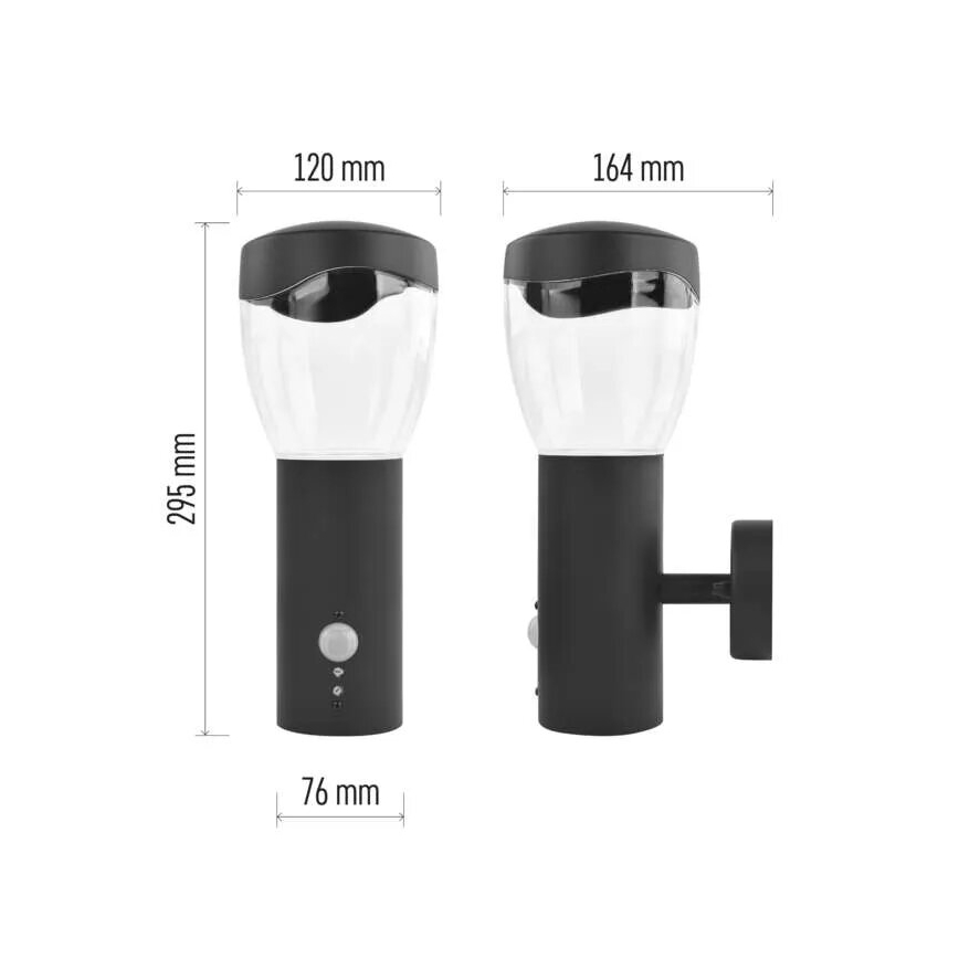 Vonkajšie nástenné svietidlo so senzorom ARTEO 1xE27/15W/230V IP44