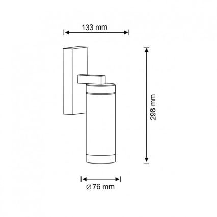 Vonkajšie nástenné svietidlo SPECTRA 1xE27/10W/230V IP44