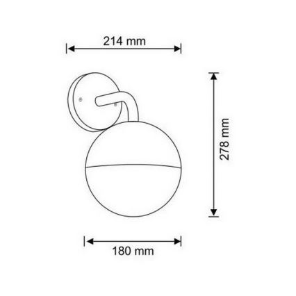 Vonkajšie nástenné svietidlo ULSA 1xE27/12W/230V IP44