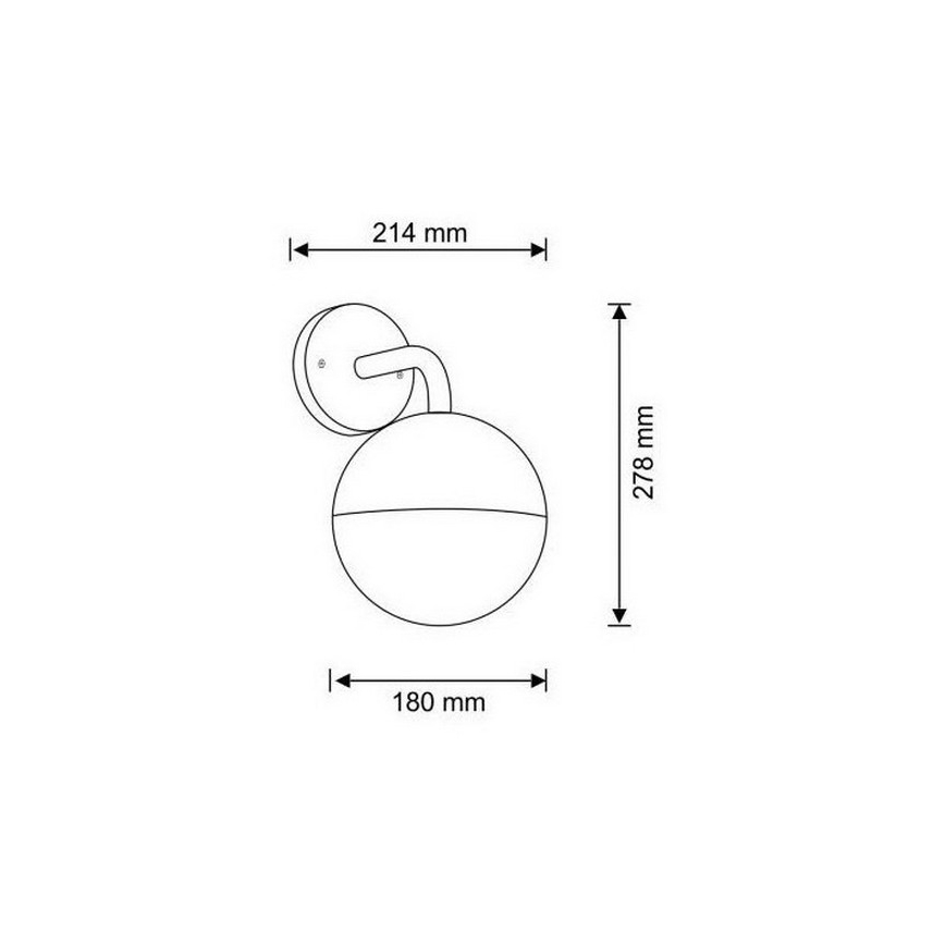 Vonkajšie nástenné svietidlo ULSA 1xE27/12W/230V IP44