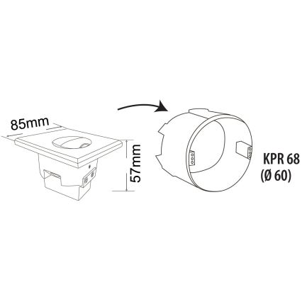 Vonkajšie schodiskové svietidlo DECENTLY LED/1,5W/230V 3000/4000/6000K IP44 biela