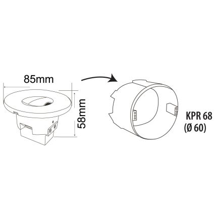 Vonkajšie schodiskové svietidlo DECENTLY LED/1,5W/230V 3000/4000/6000K IP44 čierna