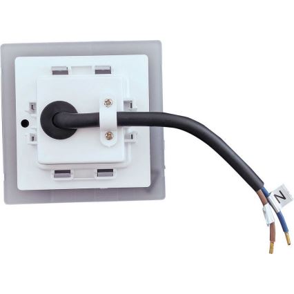Vonkajšie schodiskové svietidlo LED/1,7W/230V 2700K IP44 lesklý chróm