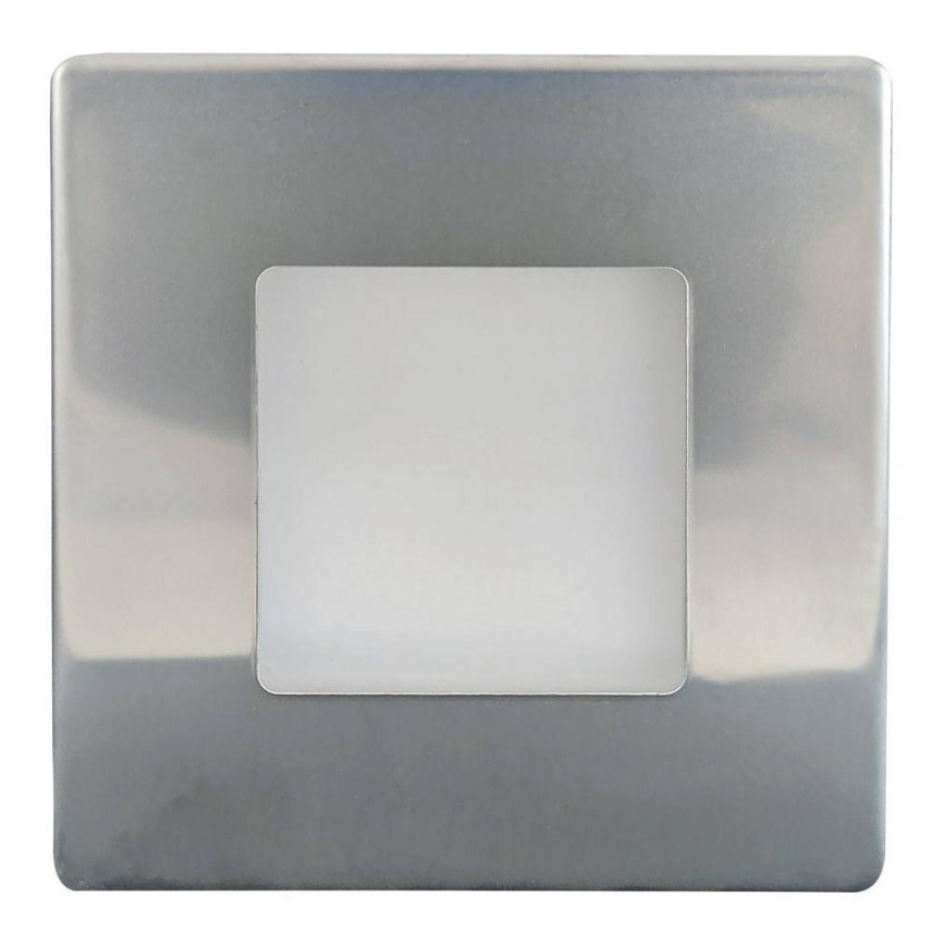 Vonkajšie schodiskové svietidlo LED/1,7W/230V 2700K IP44 lesklý chróm