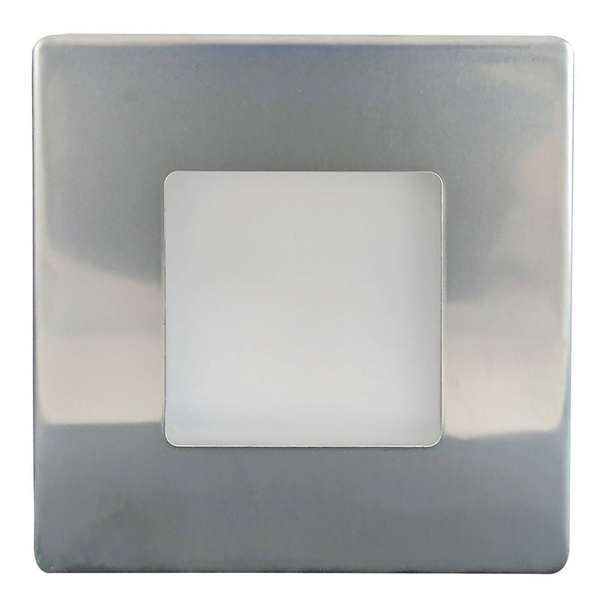 Vonkajšie schodiskové svietidlo LED/1,7W/230V 4000K IP44 lesklý chróm