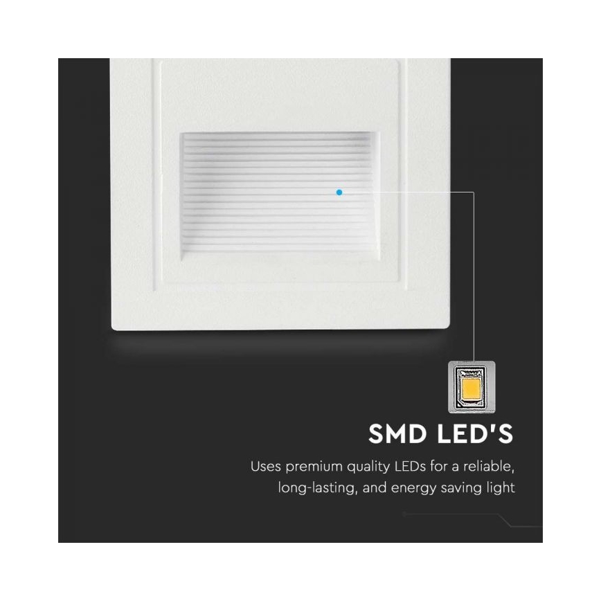 Vonkajšie schodiskové svietidlo LED/5W/230V 3000K IP65 biela