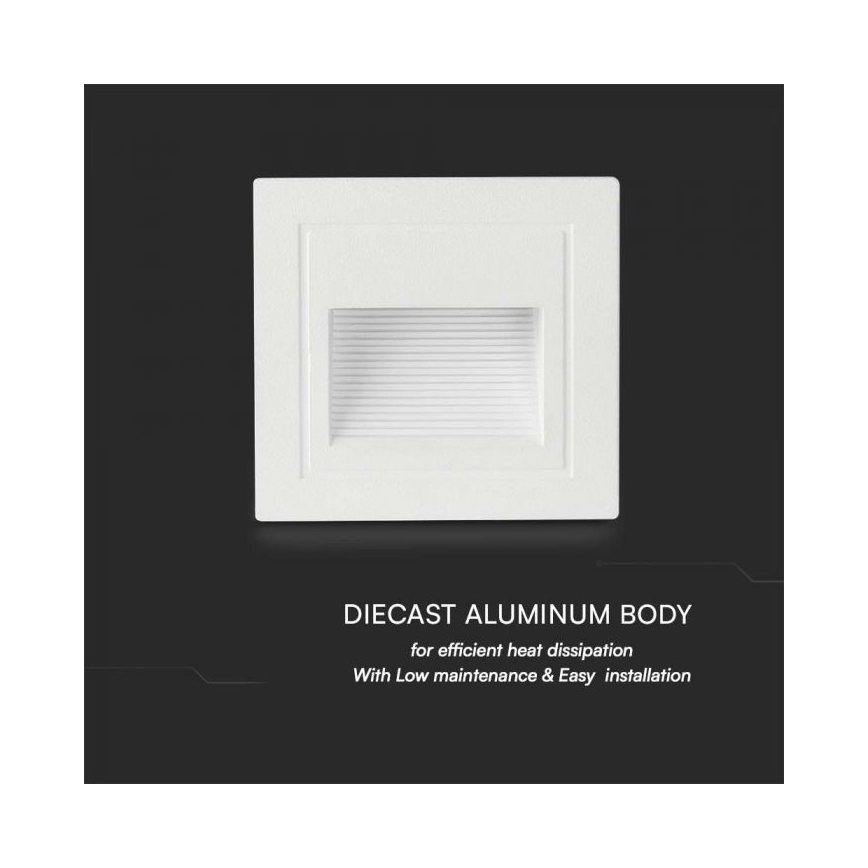 Vonkajšie schodiskové svietidlo LED/5W/230V 3000K IP65 biela