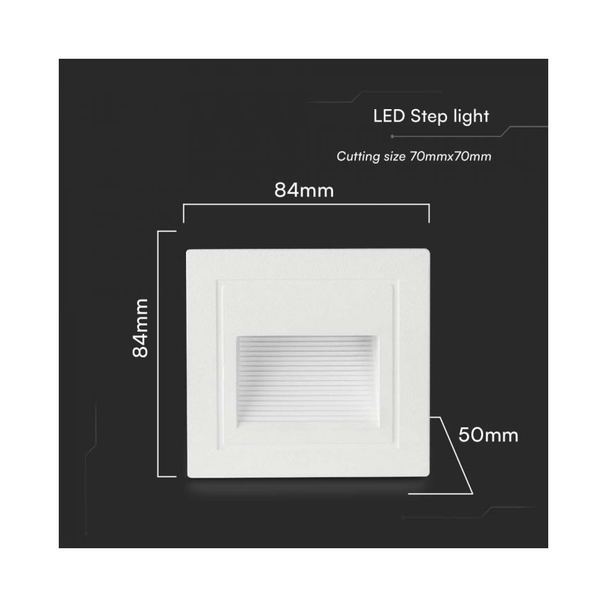 Vonkajšie schodiskové svietidlo LED/5W/230V 3000K IP65 biela