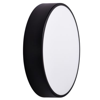 Vonkajšie stropné svietidlo so senzorom CLEO 3xE27/24W/230V pr. 40 cm čierna IP54
