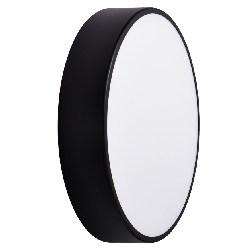 Vonkajšie stropné svietidlo so senzorom CLEO 3xE27/24W/230V pr. 40 cm čierna IP54