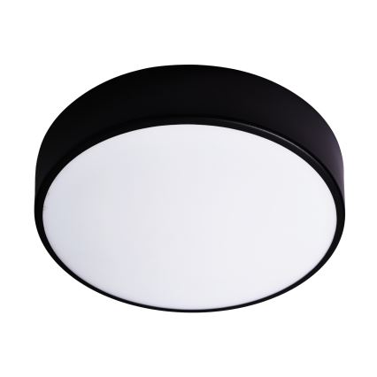 Vonkajšie stropné svietidlo so senzorom CLEO 3xE27/24W/230V pr. 40 cm čierna IP54