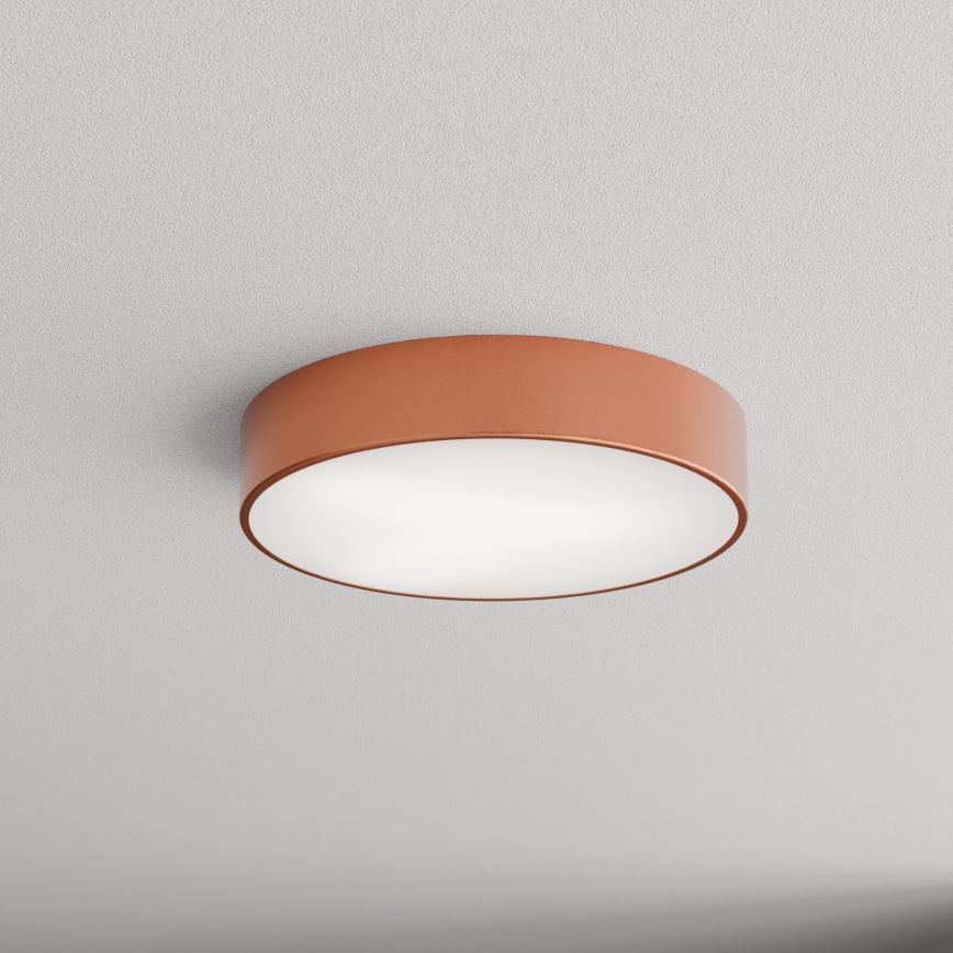 Vonkajšie stropné svietidlo so senzorom CLEO 3xE27/24W/230V pr. 40 cm medená IP54