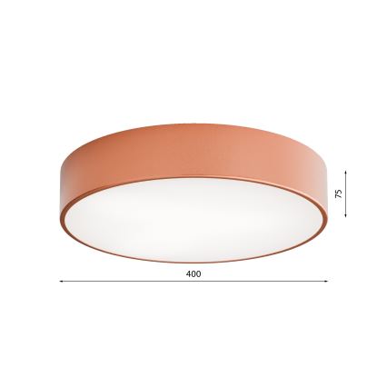 Vonkajšie stropné svietidlo so senzorom CLEO 3xE27/24W/230V pr. 40 cm medená IP54