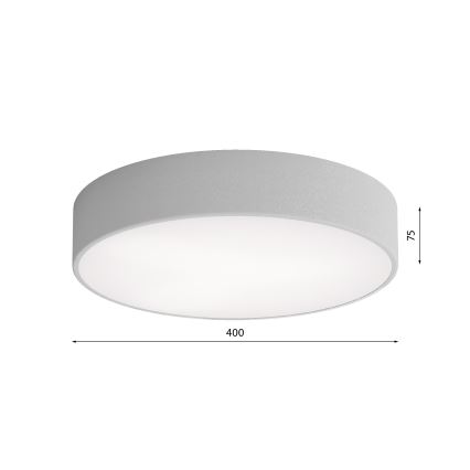 Vonkajšie stropné svietidlo so senzorom CLEO 3xE27/24W/230V pr. 40 cm šedá IP54