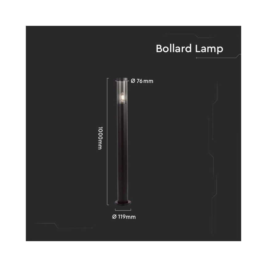 Vonkajšie svietidlo 1xE27/18W/230V IP44 100 cm