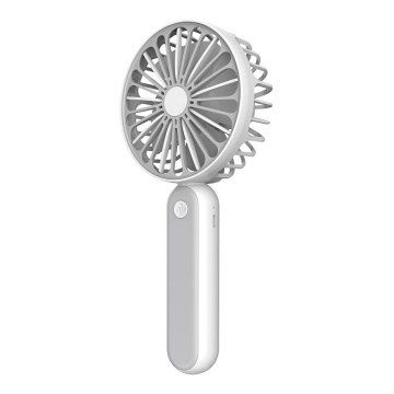Vreckový ventilátor 1200 mA/3,7V USB sivá/biela