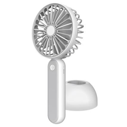 Vreckový ventilátor 1200 mA/3,7V USB sivá/biela