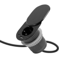Vstavaná zásuvka s posuvným viečkom 1 zásuvka + USB-C + USB-A čierna