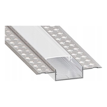 Vstavaný profil pre LED pásy 1 m strieborný/biely