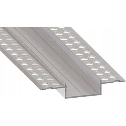 Vstavaný profil pre LED pásy 1 m strieborný/biely
