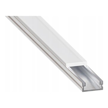 Vstavaný profil pre LED pásy 1 m strieborný/biely